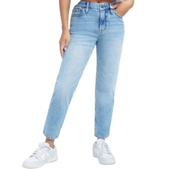 Good American good girl petite jeans high rise medium wash - Picture 1 of 9